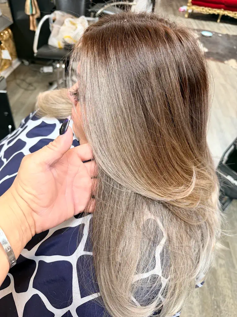 Face framing haircut with layers